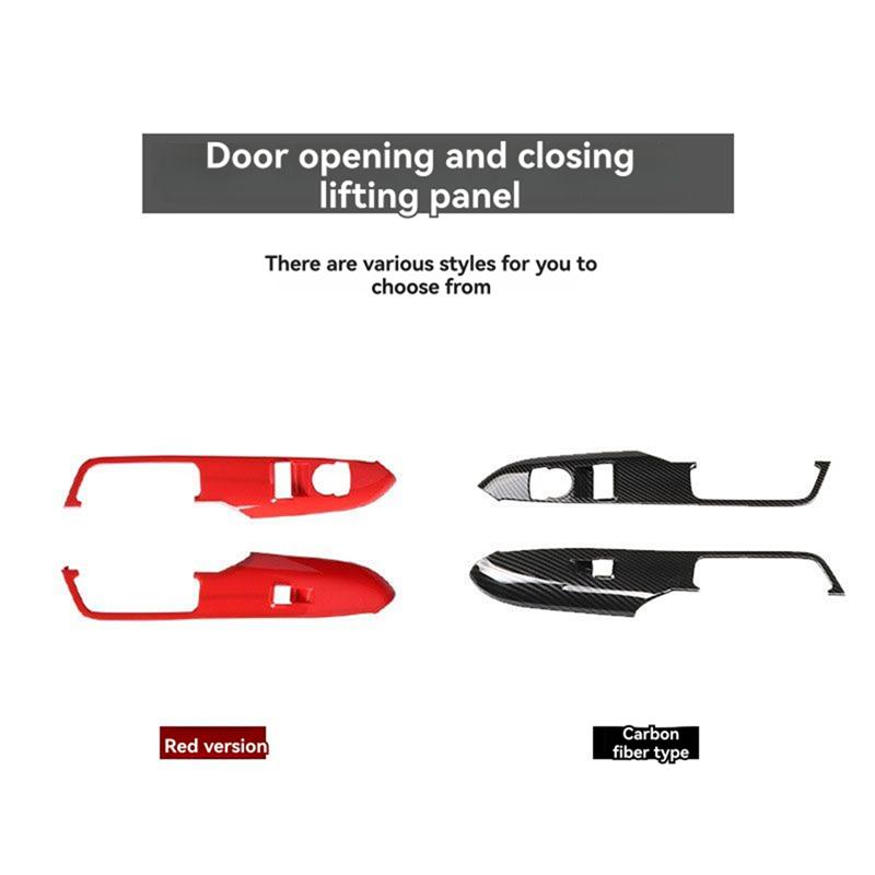 

Car Window Lift Control Panel Cover Trim For Ford Mustang 2015-2018 Car Door Switch Button Accessories