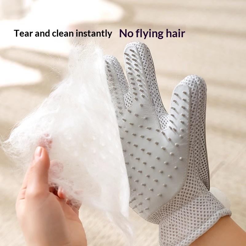 Pet Cleaning Gloves, Cat Hair Combs, Petting Brushes for Removing Loose Fur, Dog Bathing Supplies and Other Pet Products