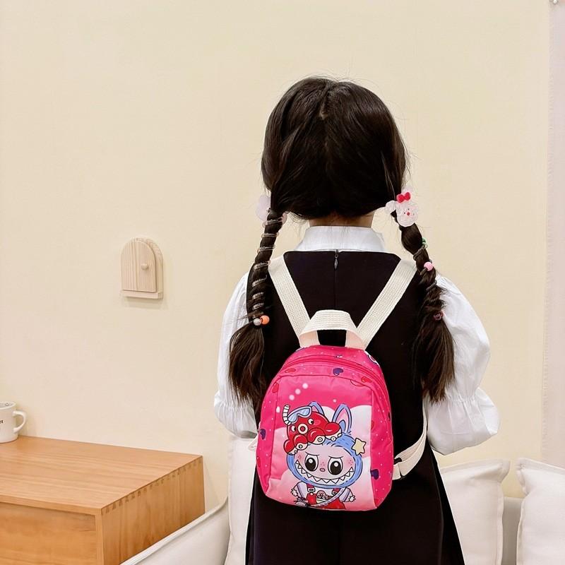 Labubu Rocket Astronaut Octopus Cartoon Pattern Children Mini Backpack For Daily Outings