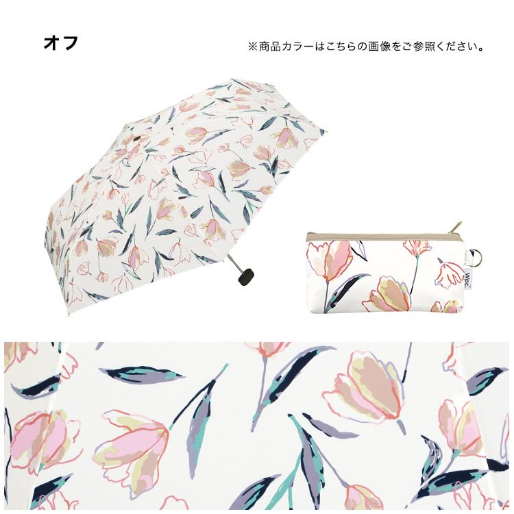 Folding Floating Rain Perfect for and Stylish and Cute for Floral Clear with Gold [2025] Wpc. Umbrella, Tulip, Mini, Off-White, Umbrella, Commuting,