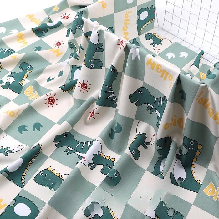 Wide 143cm Summer Cotton Fabric for DIY Sewing Children's Pajamas Clothes Cheongsam Super Soft Floral Cartoon Fabric