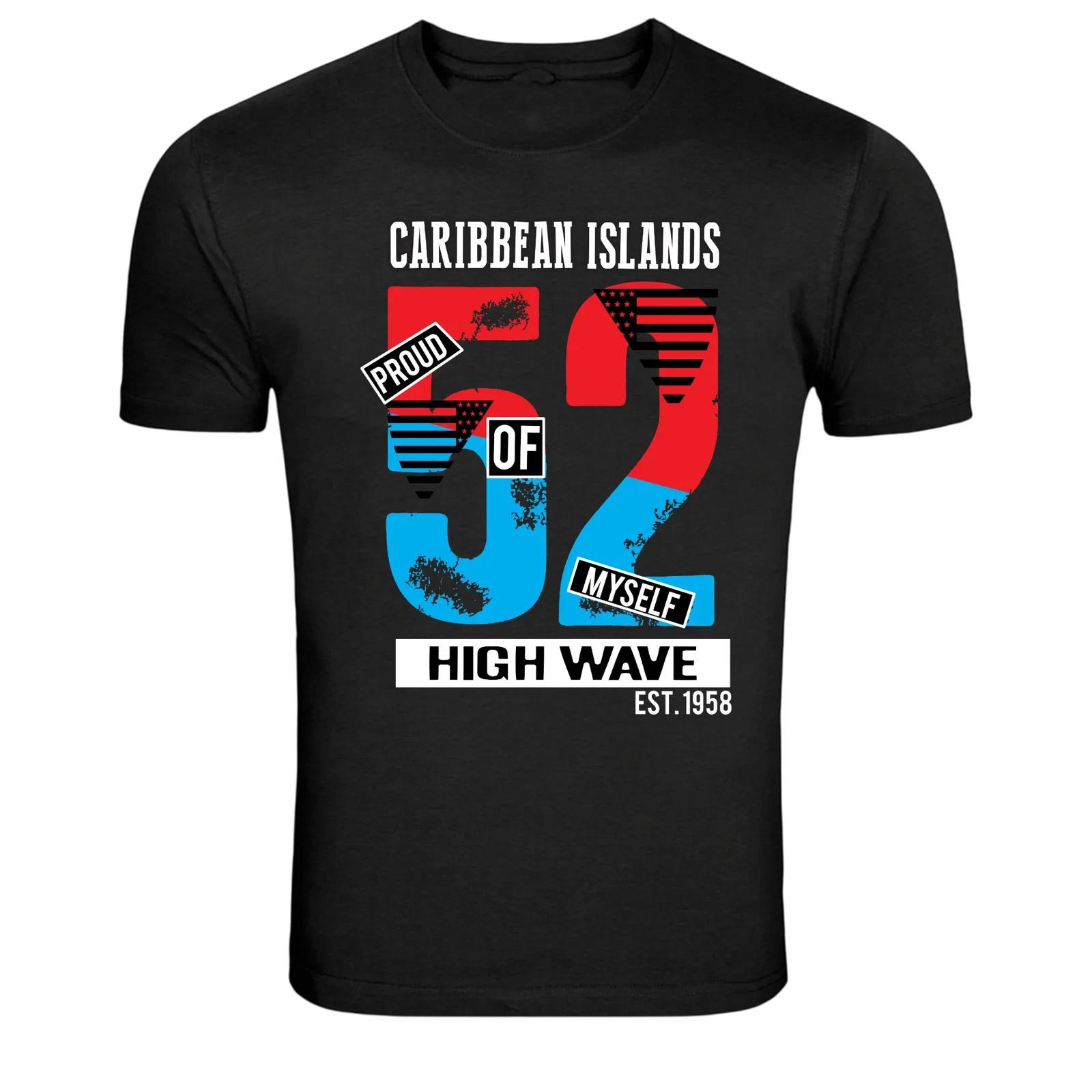 Caribbean Islands 32 High Wave Surf Graphic T-Shirt S