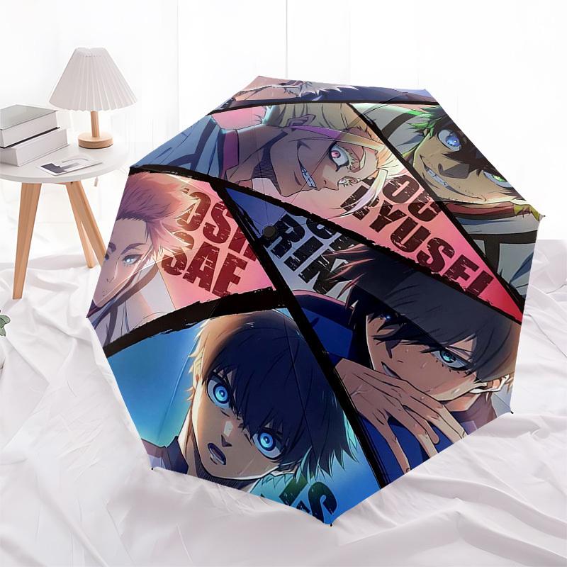 

1pc Shoto Todoroki Automatic Folding Umbrella: Portable Tri-Fold Design with 8-Bone Iron Frame - Perfect for Fans, Travelers, Everyday Use, and Festiv