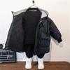Boys' Down Jacket Medium and Large Children's Thickened Cotton-Padded Clothes Baby Mid-Length Cotton-Padded Jacket