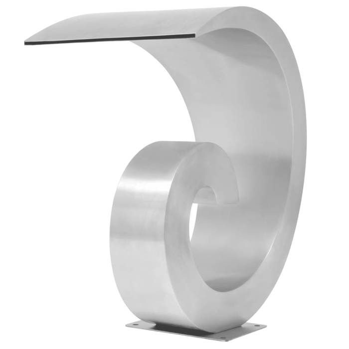 Fontaine d'étang en acier inoxydable - VIDAXL - 50 x 30 x 53 cm - Solaire - Gris - Sculpture/statut