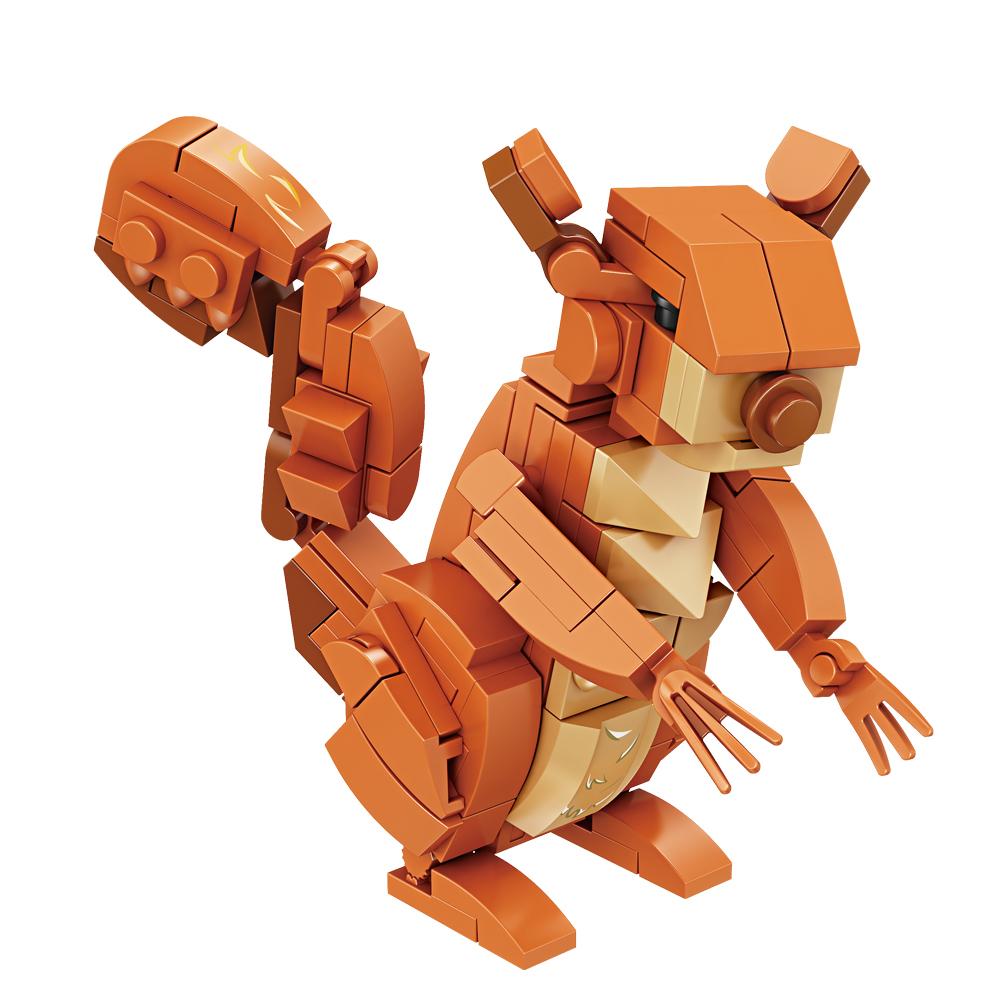 Tiere Figuren Fuchs Känguru Giraffe Figur Modell Bausteine Kits Spielzeug Für Kinder Wilde Tier Kinder Geschenke