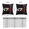 N7 Mass Effect Emblem Square Pillowcase Cushion Cover Pillow Case Throw Pillow Cover for Home Bedroom Car