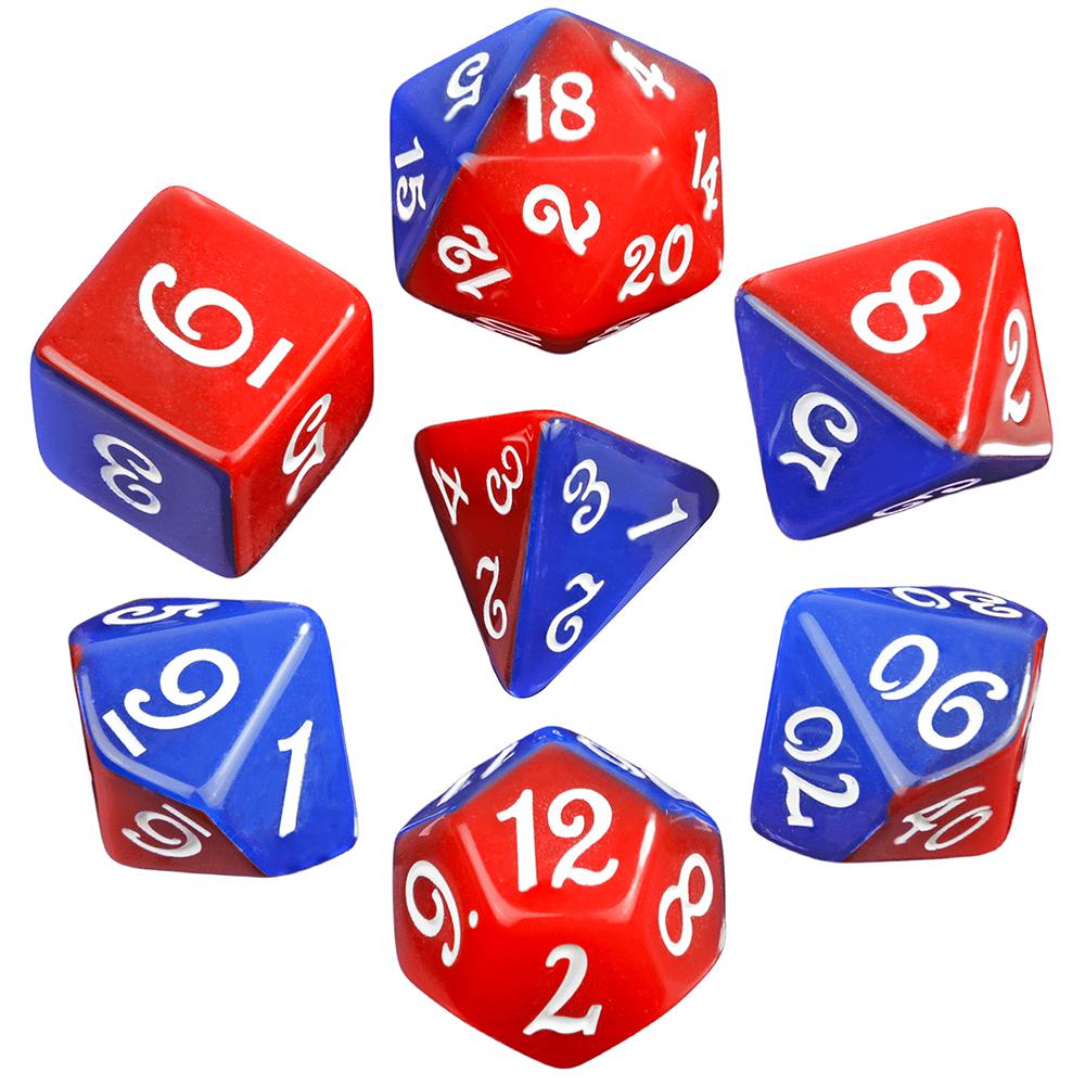 7pcs Splic Colors Game Dice DND Polyhedral Dice Set for DND RPG Table Board Role Playing Games