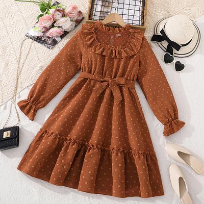 Süßes Spitzen-Patchwork-Kleid für Kinder, Modisches Blumenkleid für Mädchen Frühling und Sommer