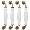 4 Sets Ceramic Handle European Style 160mm Hole Distance Cabinet Door Drawer Handle Hardware Cabinet Knob