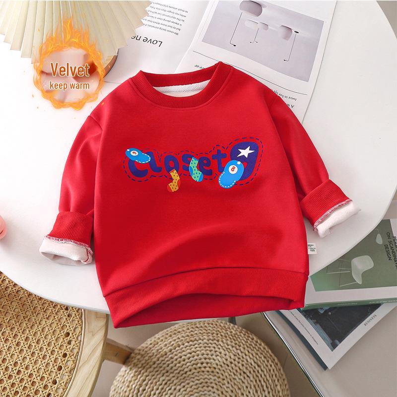 Autumn 2025 Pure Cotton Long-Sleeve Sweatshirt for Boys and Girls