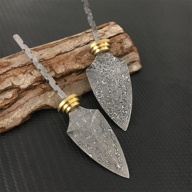 DIY Semifabricat Model Oțel Damasc Cuțit de Ceai Pu'er Accesorii pentru Ceremonia Ceaiului Pu'er & Negru Instrument Tăietor Cuțit DIY