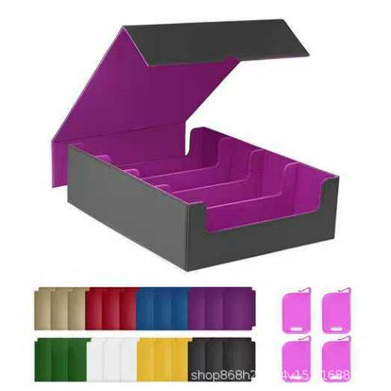 Large Capacity 3000+ Card Storage Box for Magic: The Gathering and Yu-Gi-Oh! TCG – Leather Finish