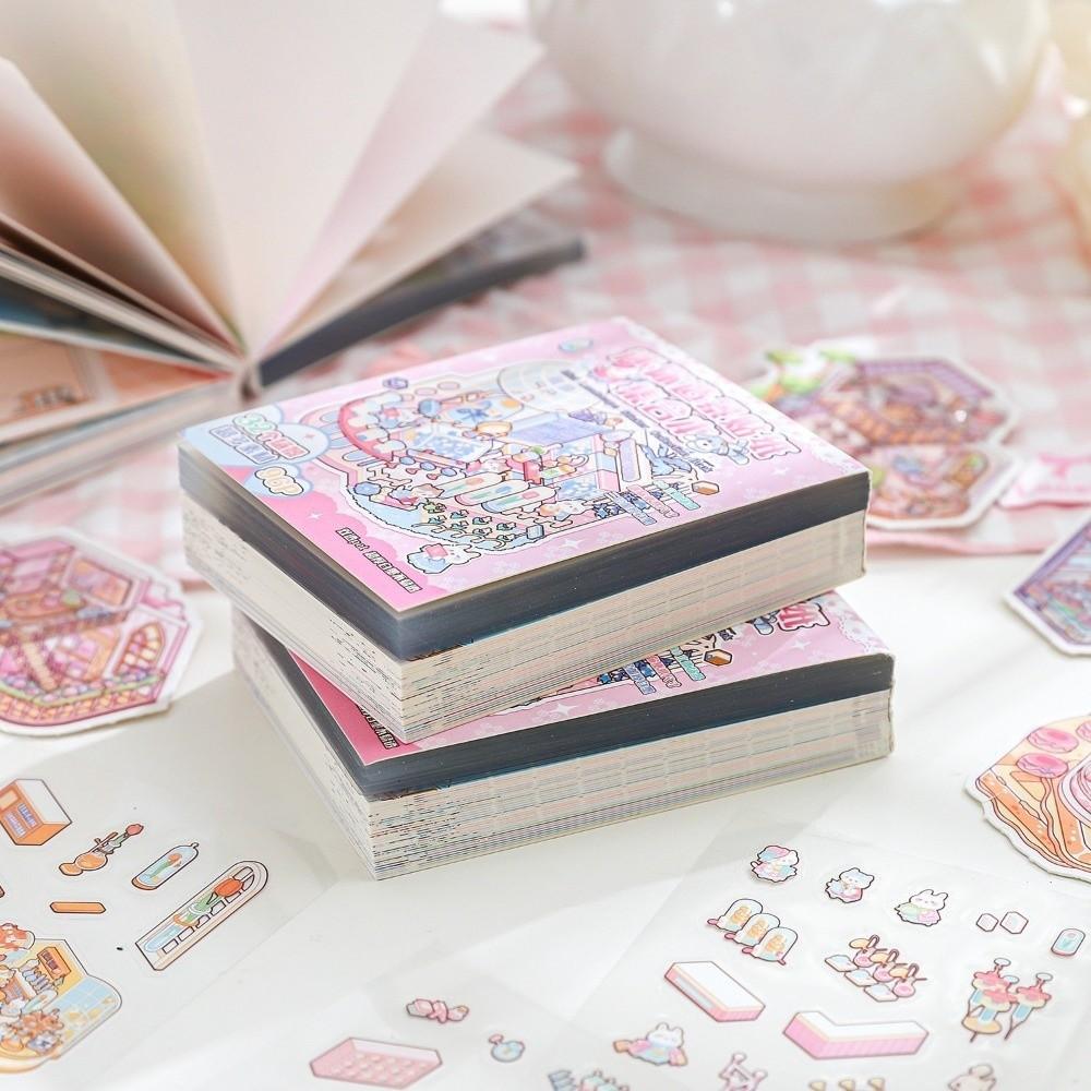 Miniature Scene Mini Landscape Stickers 3D Cartoon Stickers Landscape Sticker Book  For Students