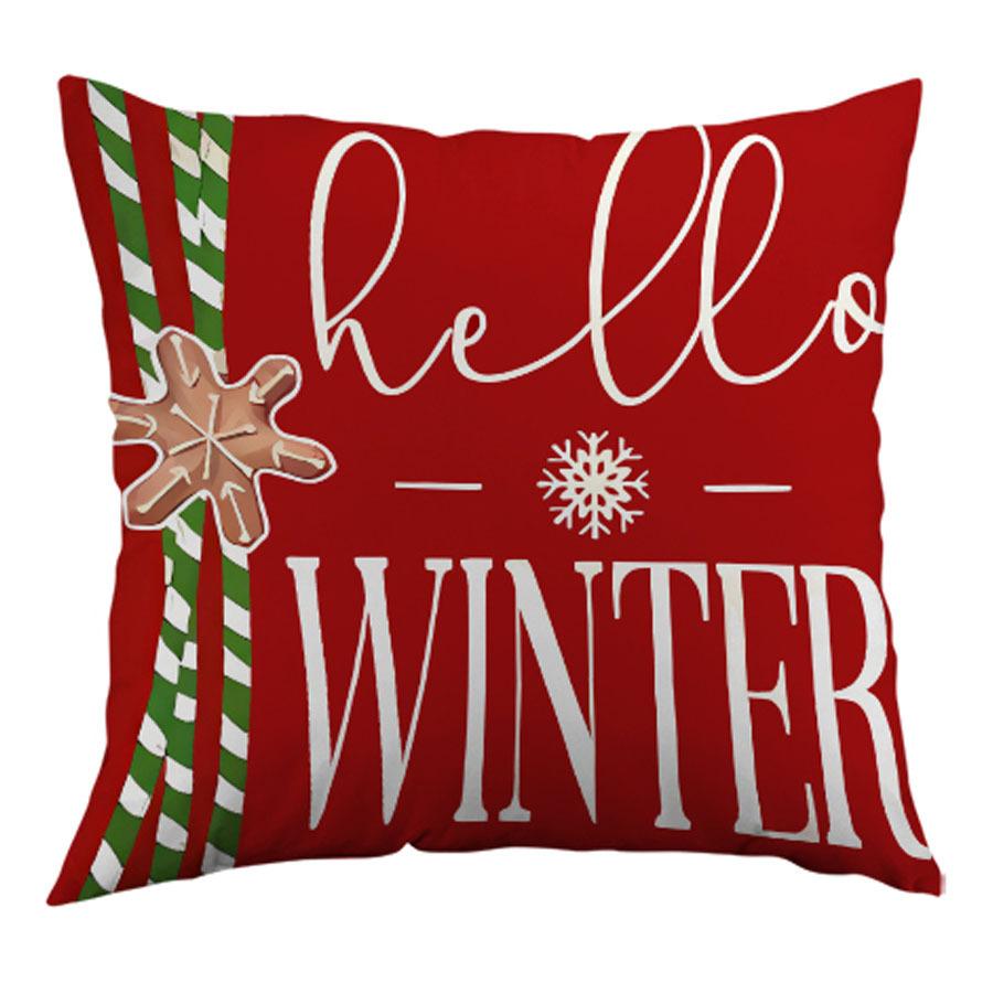 Christmas Christmas Elements Throw Pillow Cover Home Sofa Decorative Pillow Santa Claus Cushion Cover