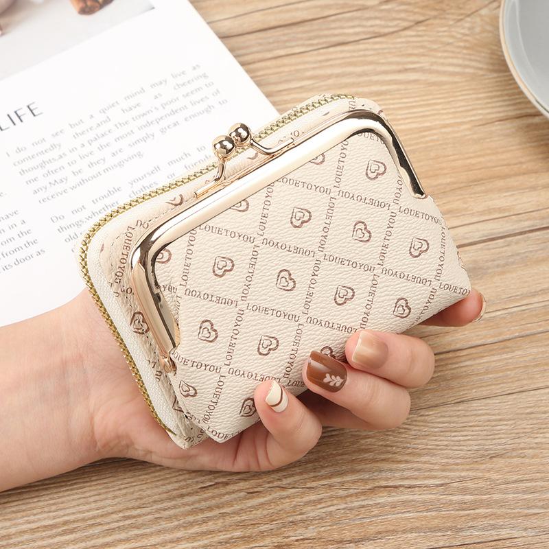 New Women's Wallet Fashion Zip Coin Purse Multi-Card Holder Compact Money Clip