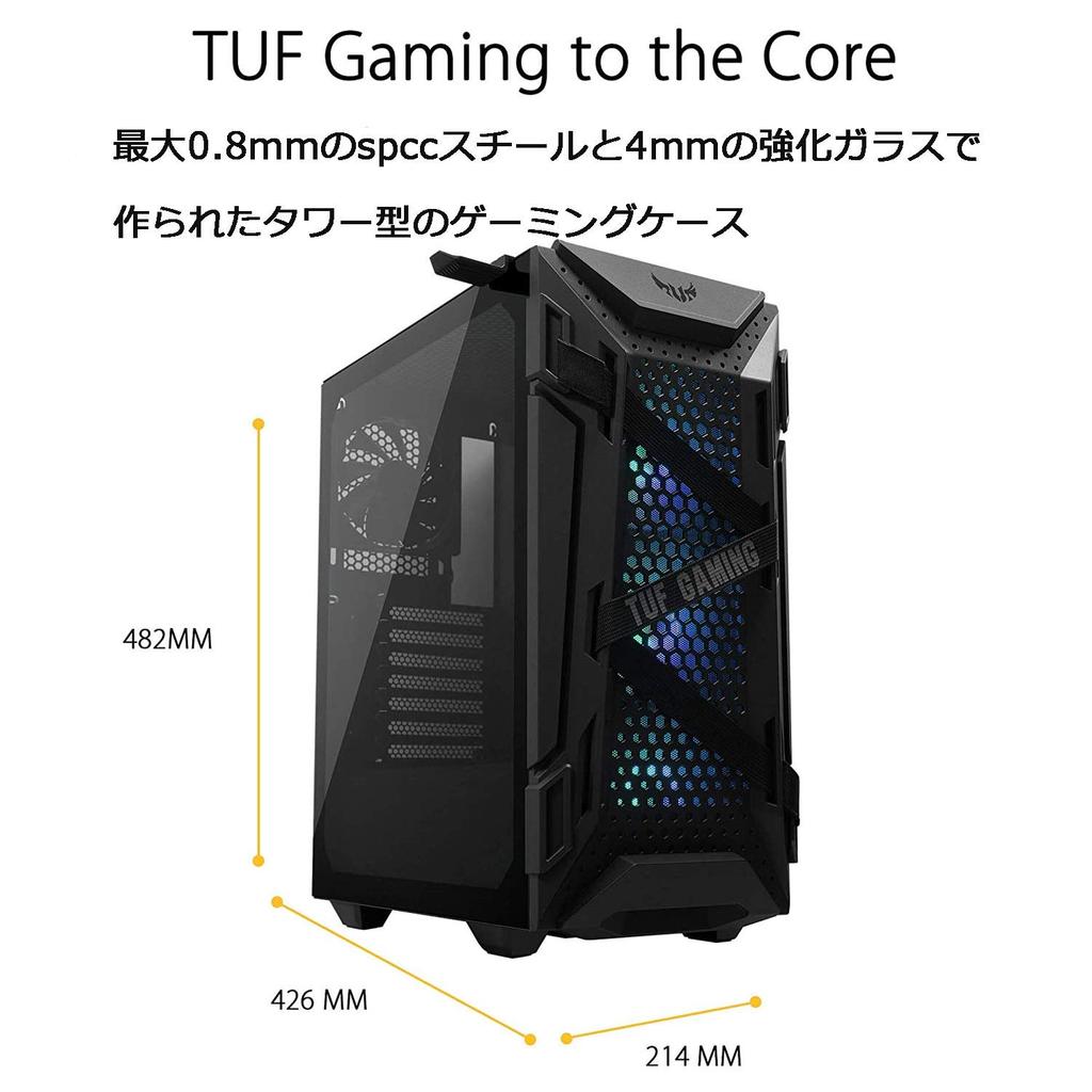 ASUS Hartowane Szkło Środkowe Obudowa TUF Gaming GT301 ATX Krajowy Autoryzowany Dystrybutor Produkt / /
