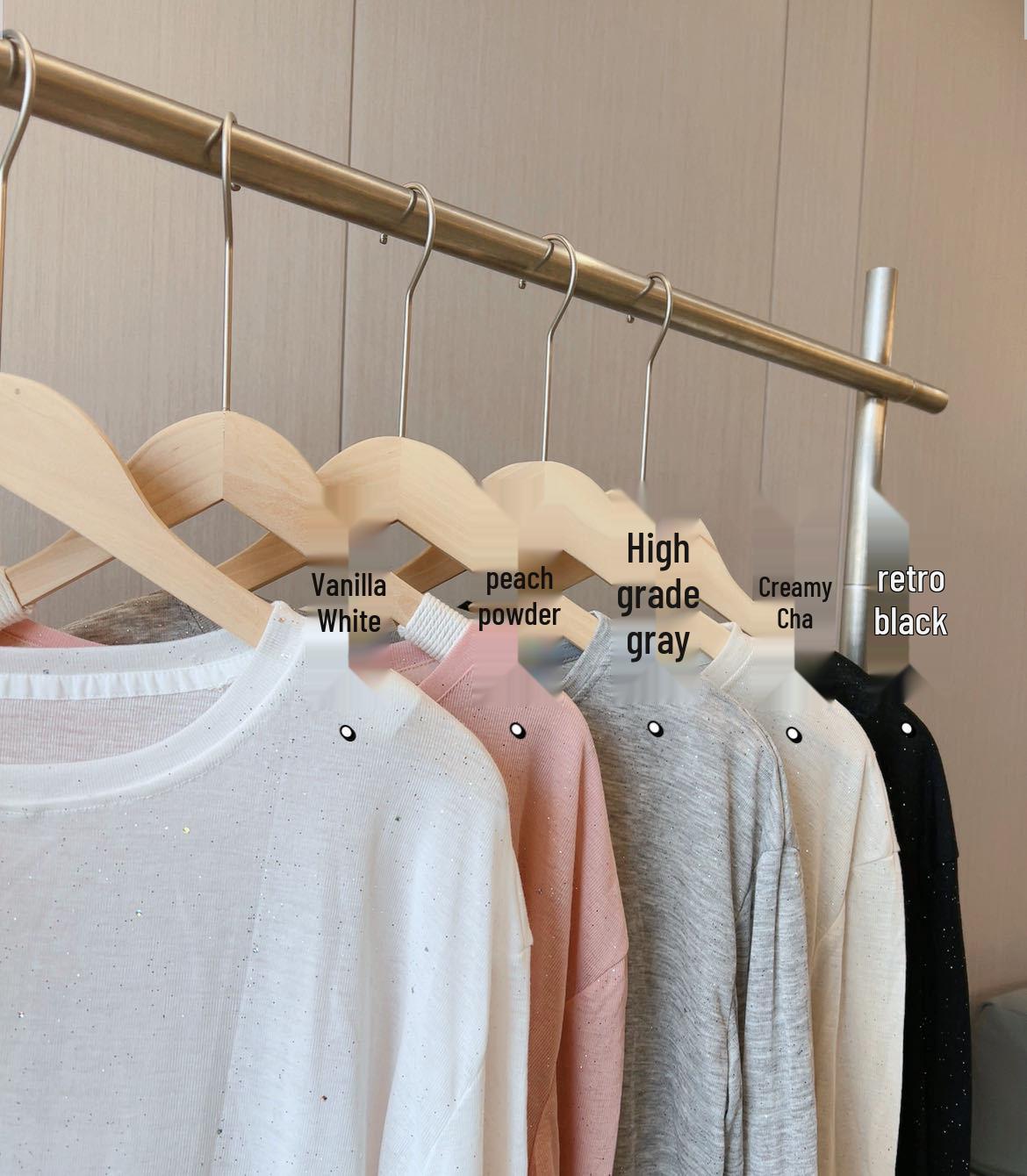 

Lyocell Wool Blend Sparkly Sun Protection Cardigan - Women s Long Sleeve Loose Slimming T-shirt Glacier White