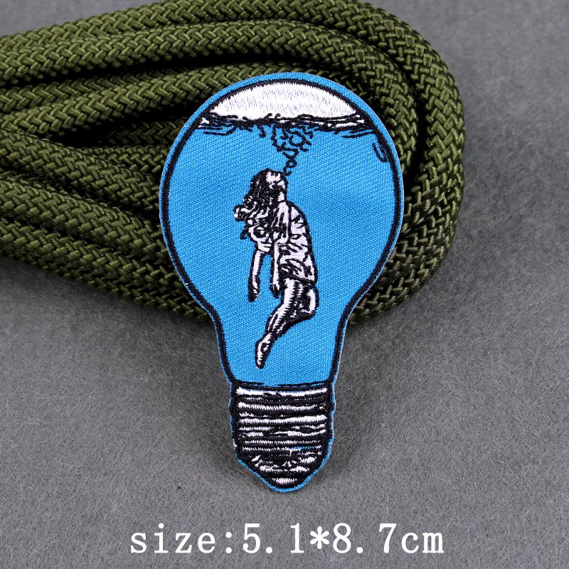 Heart Landscape Patch Iron On Patches For Clothing Wilderness Outdoor Embroidery Patches For Clothes Adventure Patch Stickers
