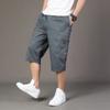 Mehrere Taschen Baumwoll-Cargo-Shorts Herrenmode Einfarbig Schnelltrocknend Jogginghose Wadenlange Hose Sommer Outdoor Atmungsaktive Shorts Herren