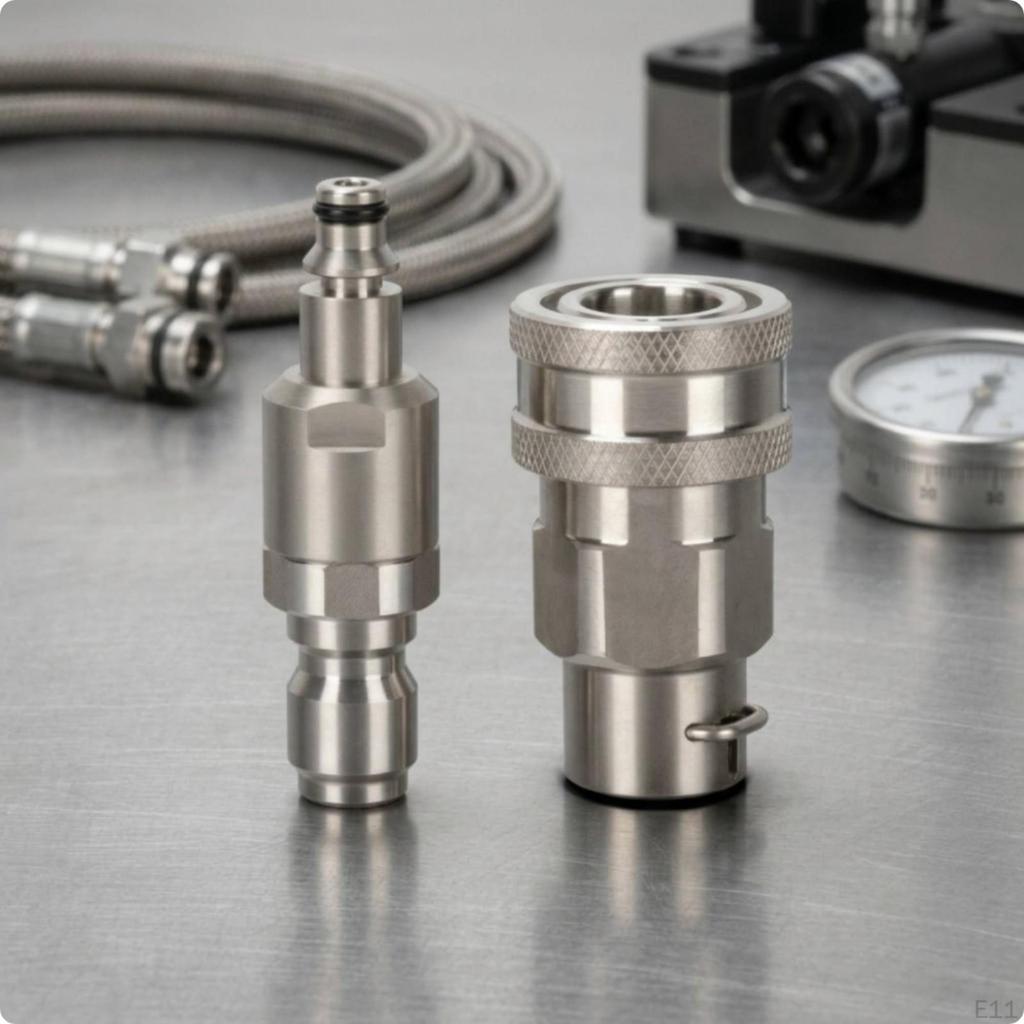 Pressure Washer Hose Fittings with Quick Release AntiTwist Disconnect Kit