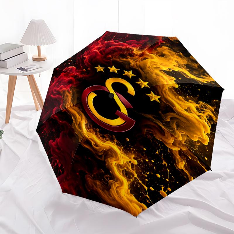 Printed Galatasaray S .KPrinted Folding Umbrella,Outdoor,Leisure,And Travel Umbrella,Durable Umbrella Fabric,Birthday And Holiday Gift