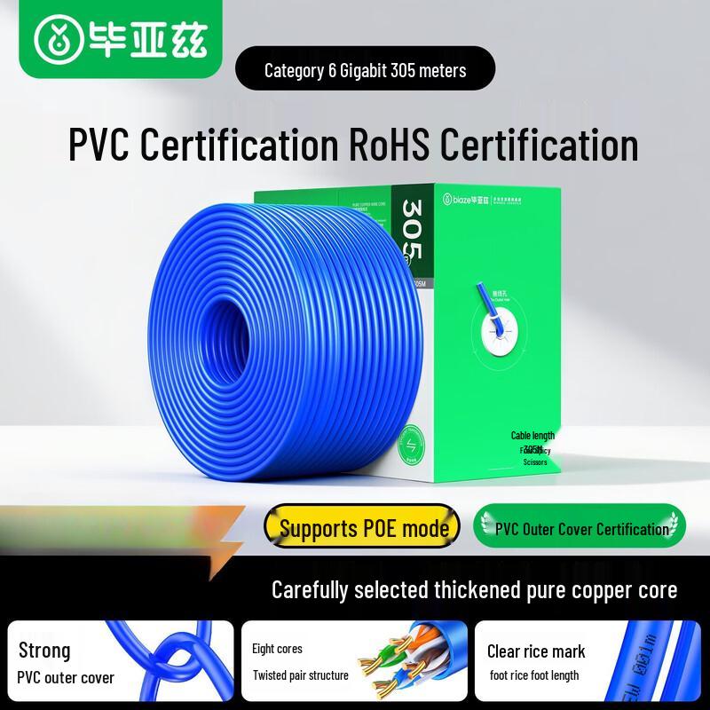 BIAZE Cat6 Gigabit Engineering Ethernet Cable