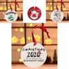 Unique Personalized Quarantine Christmas Tree Ornament 2020 Wooden Circular Keepsake