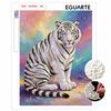 5D Pearl Kit Pearl White Tiger Design DIY Enamel Art for Living Room Bedroom Wall Decoration Handmade Gift