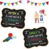 PETCEE First & Last Day of School Chalkboard - 9.5" X 12" Back To School Board Sign Reble 1st Day of Preschool Kindergarten Photo Props Gifts for