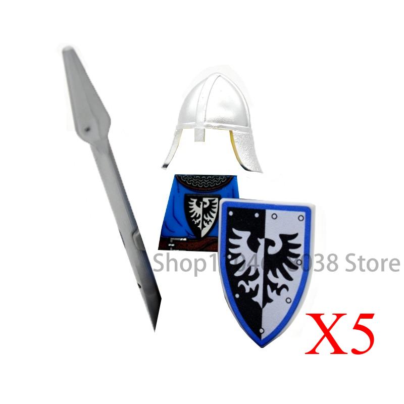 Medieval Military Noble Knights Building Blocks Figures Accessories Helmet Armor Shield Sword MOC Bricks Toys Friends Gifts