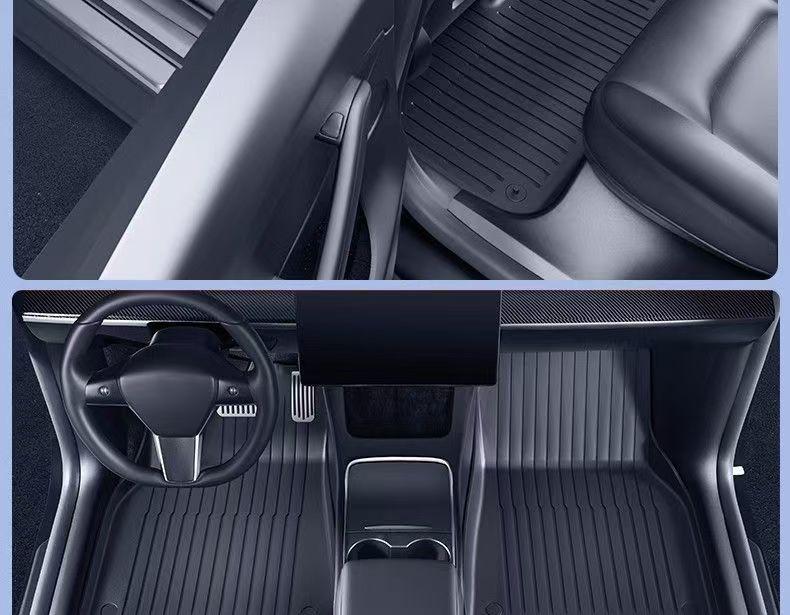 Tapis de sol TPE Haut de gamme pour Tesla Model Y/3 - Accessoires Auto Personnalisés