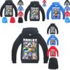 Vibrant Children's Roblox Print Hoodie Sweater With Long Sleeves And Comfortable Fit