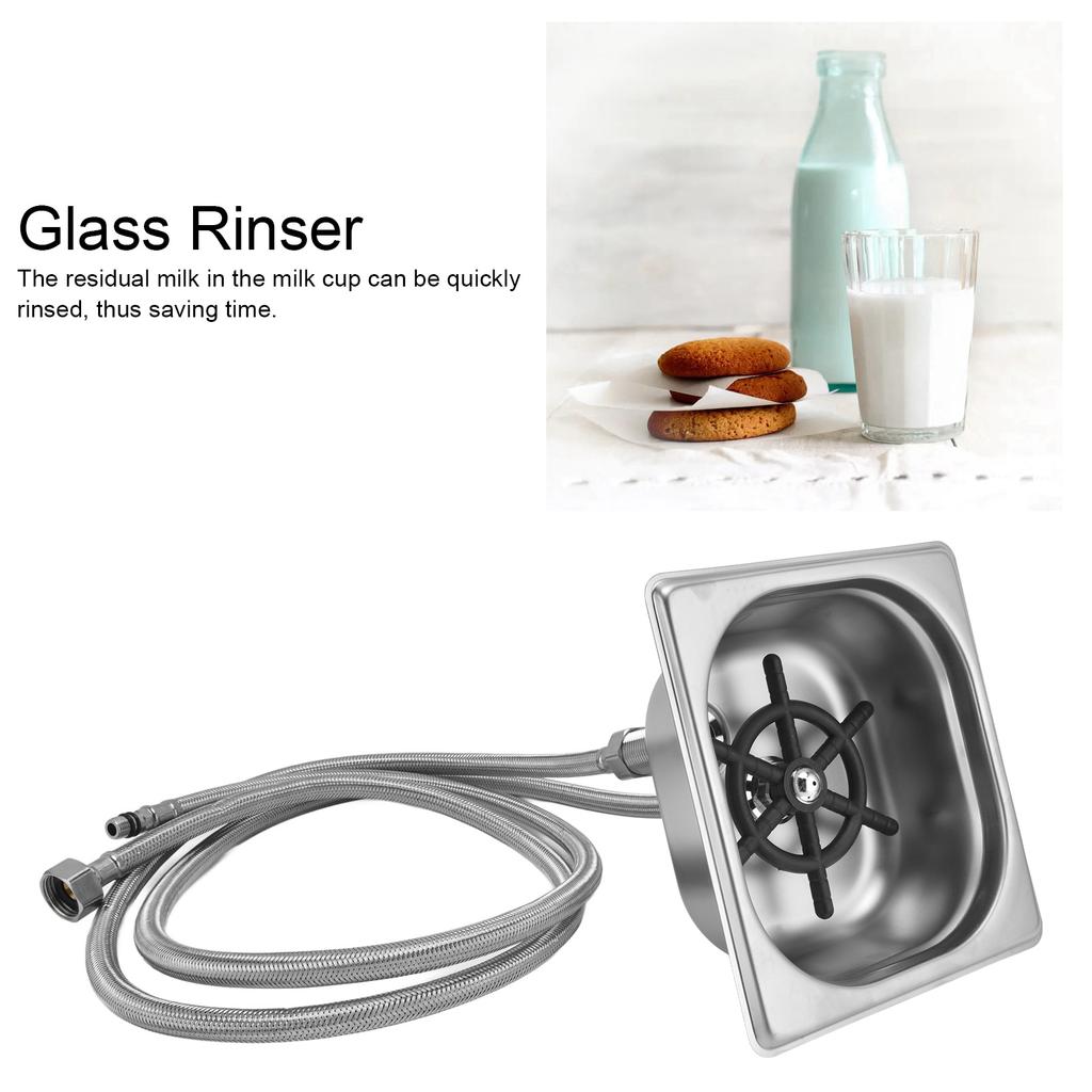 Glass Rinser Stainless Steel Automatic Cup Washer Cleaner for Bar Pub Restaurant Coffee Shop Hotel