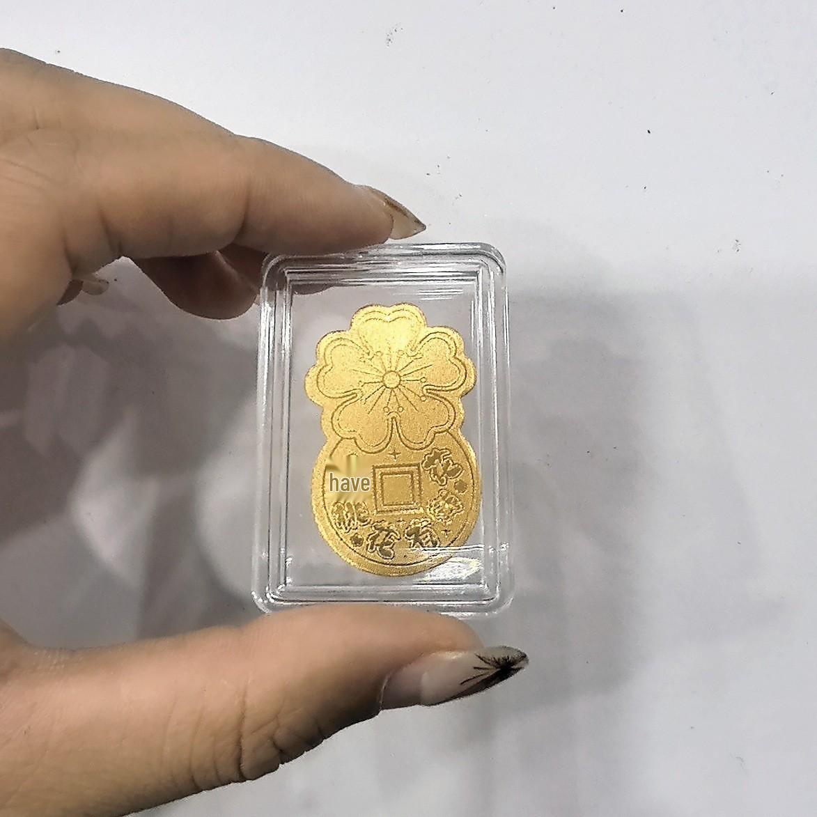 999 Pure Gold Wealth Sticker: Princess & Horse New Year Gift with Gold Flakes