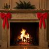 Indoor Festive Wall Decorations Velvet Bow Christmas Decoration, Soft Plush Xmas Tree Elegant Bows for Door Lintels Ornament DIY Wall, Mirror, Wreath,