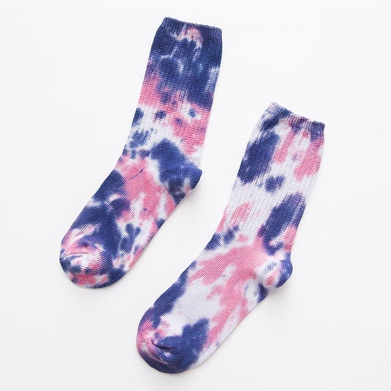 2020 Cotton Skate Socks Men Women Sock Knee-high Funny Cycling Running Hiking Tie Dye Sox Harajuku H