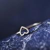 Minimalist Hollow Heart Ring, Copper Ring