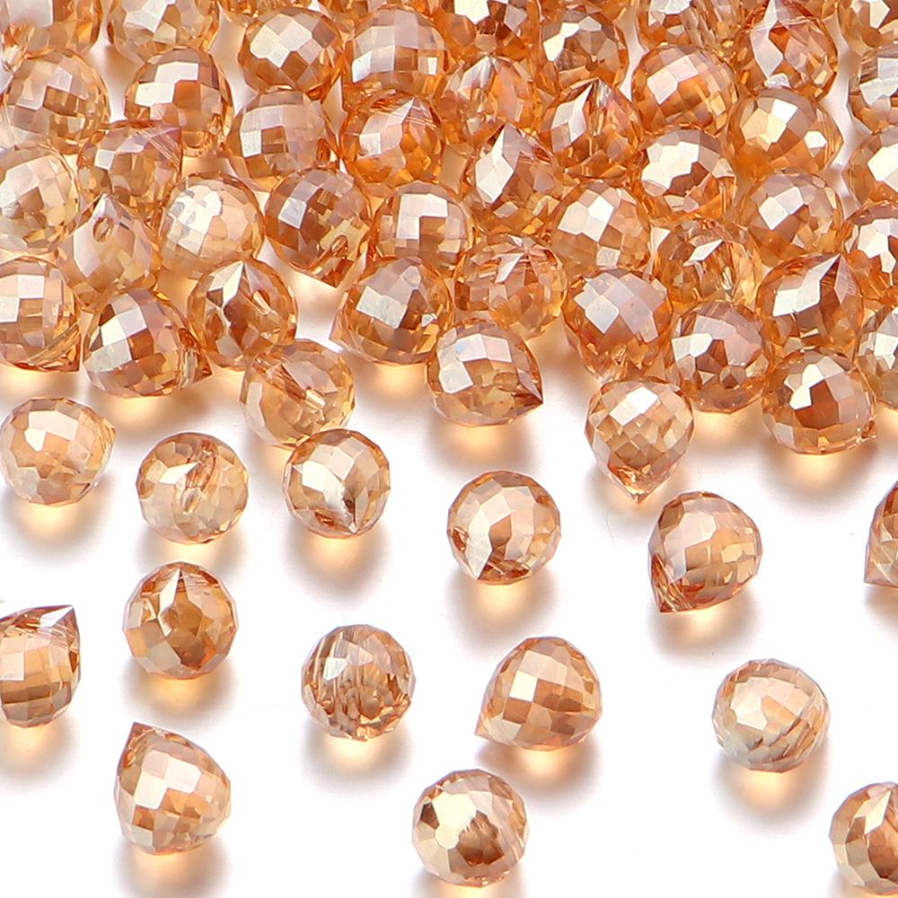 50pcs Strawberry Crystal Beads Colorful Faceted Glass Loose Spacer Beads For Jewelry Making DIY Necklace Bracelets Accessories