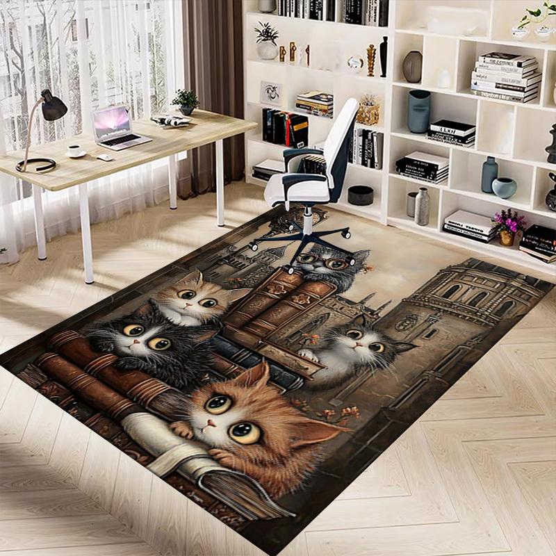 1PC cats books Anti-slip carpet, suitable for Office, bedroomand playrooms. It can also be used as a sofa footrest cover-W91