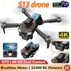 S13 Drone 8K Professional 4K Dual Camera 5G HD GPS FPV Brushless Motor Obstacle Avoidance Quadcopter RC Dron Toys