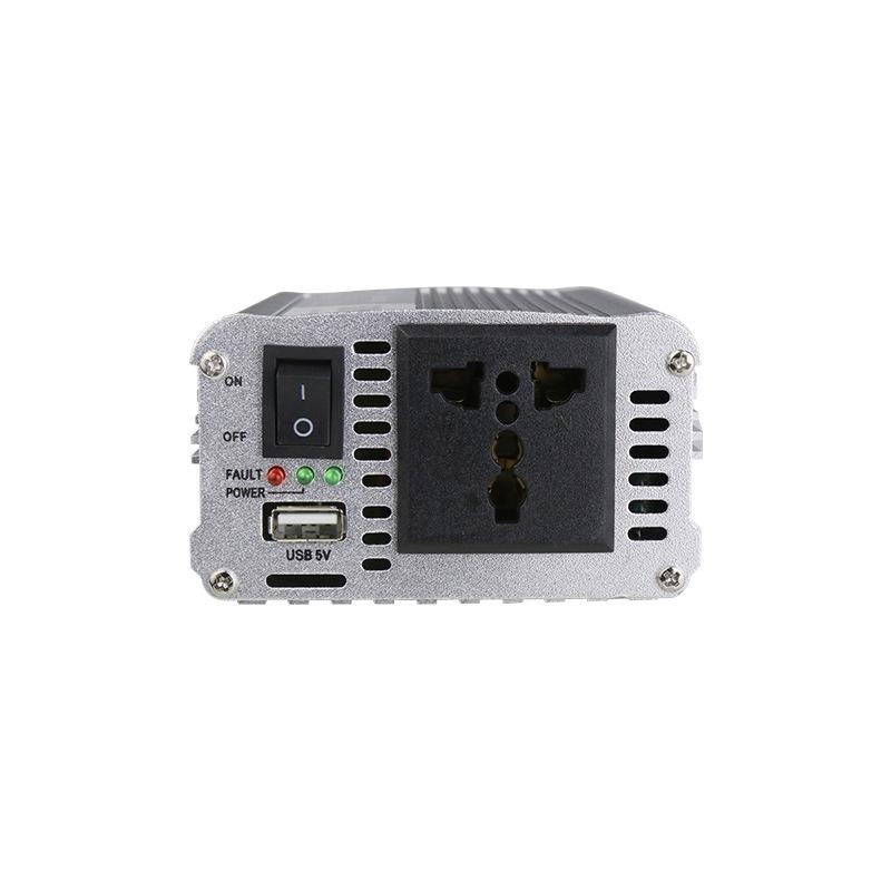 DOXIN 500W 12V-to-220V Car Inverter with USB, Silver, Modified Sine Wave Converter