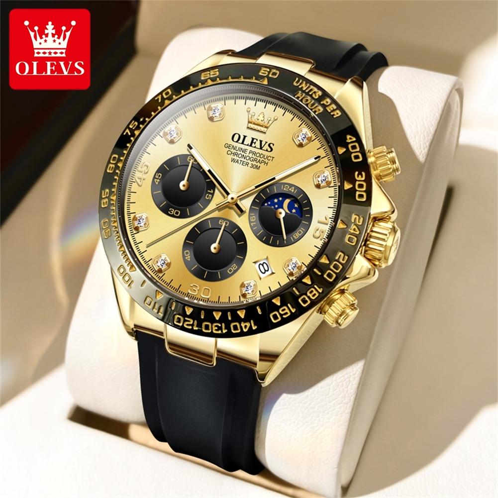OLEVS 2875 Sports Timer Calendar Shockproof Luminous Luxury Quartz Watch for Men Waterproof Mens Wristwatches Relgio Masculino