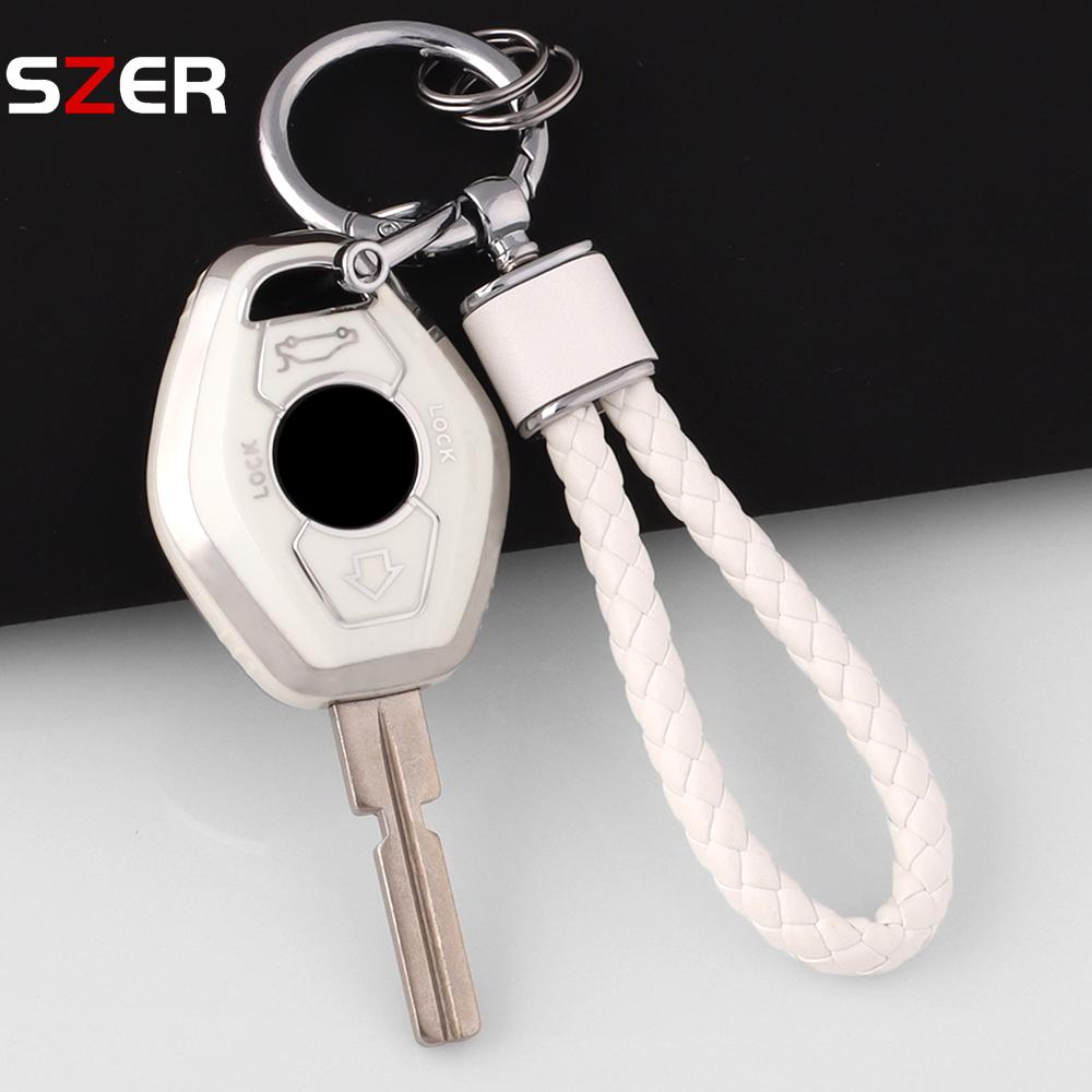 For Bmw Ews X3 X5 Z3 Z4 1 3 5 7 Series E38 E39 E46 Fashion Tpu Car Key Case Cover Protected Shell Fob Keychain Accessories