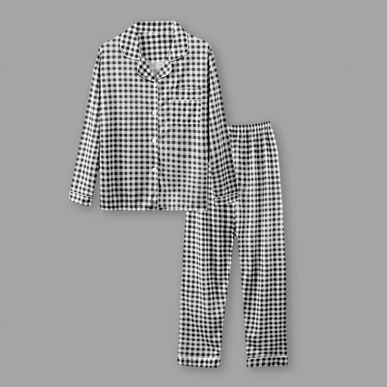 2 Pçs/set Pijamas Terno Estampado Bolinhas Cardigan Camisa Decote Em V Gola Redonda Camisa Perna Larga Calças Soltas Camisola Terno Pijamas