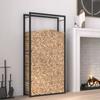 Day and Night - Day and Night Matte Black Steel Firewood Rack 80x28x154 Cm