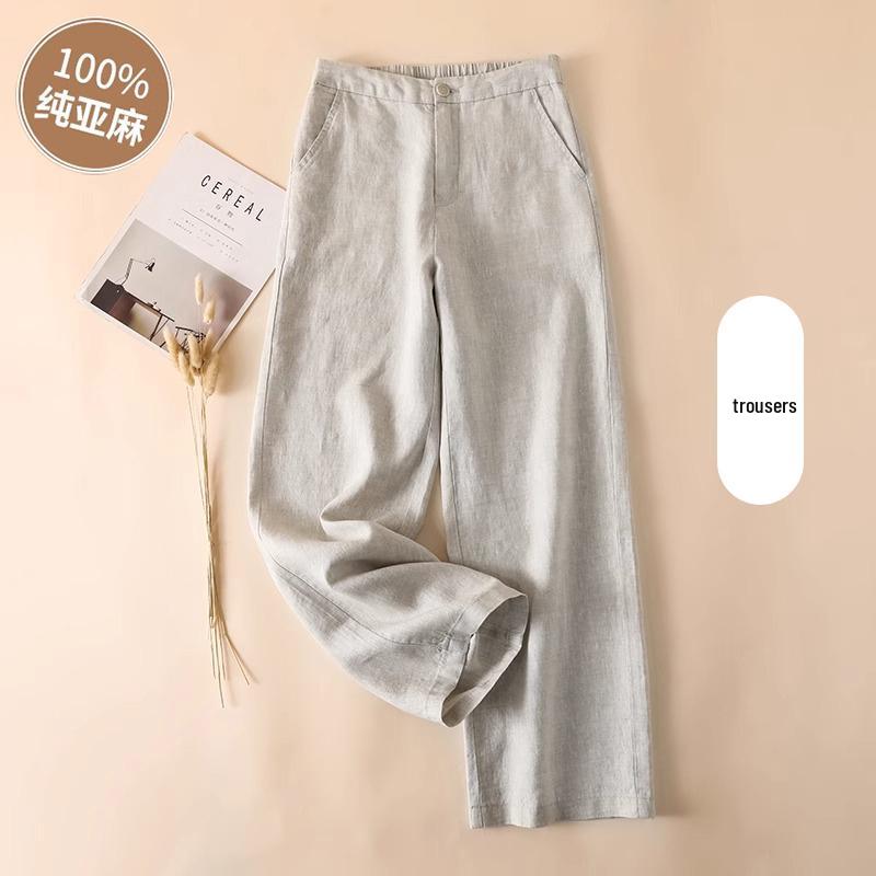 

Premium Women s Summer Wide-Leg Pants in Tencel Linen Blend XL