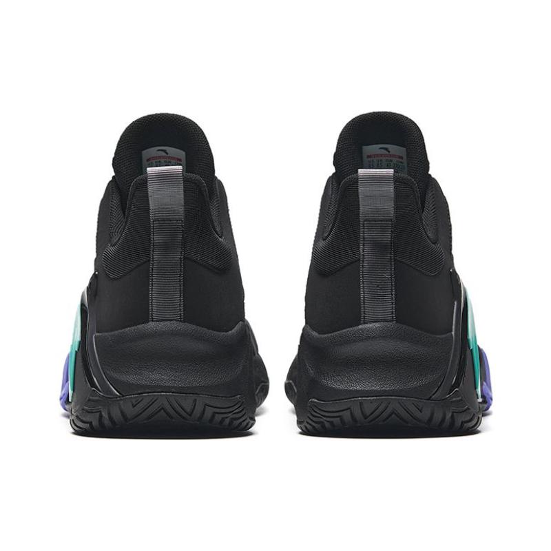 Anta Airspace 4 Slip Resistant Abrasion Resistant Low top Basketball Shoes Men's Black Sneakers 912321608S-4