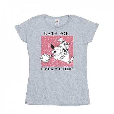 Womens/Ladies Alice In Wonderland White Rabbit Cotton T-Shirt