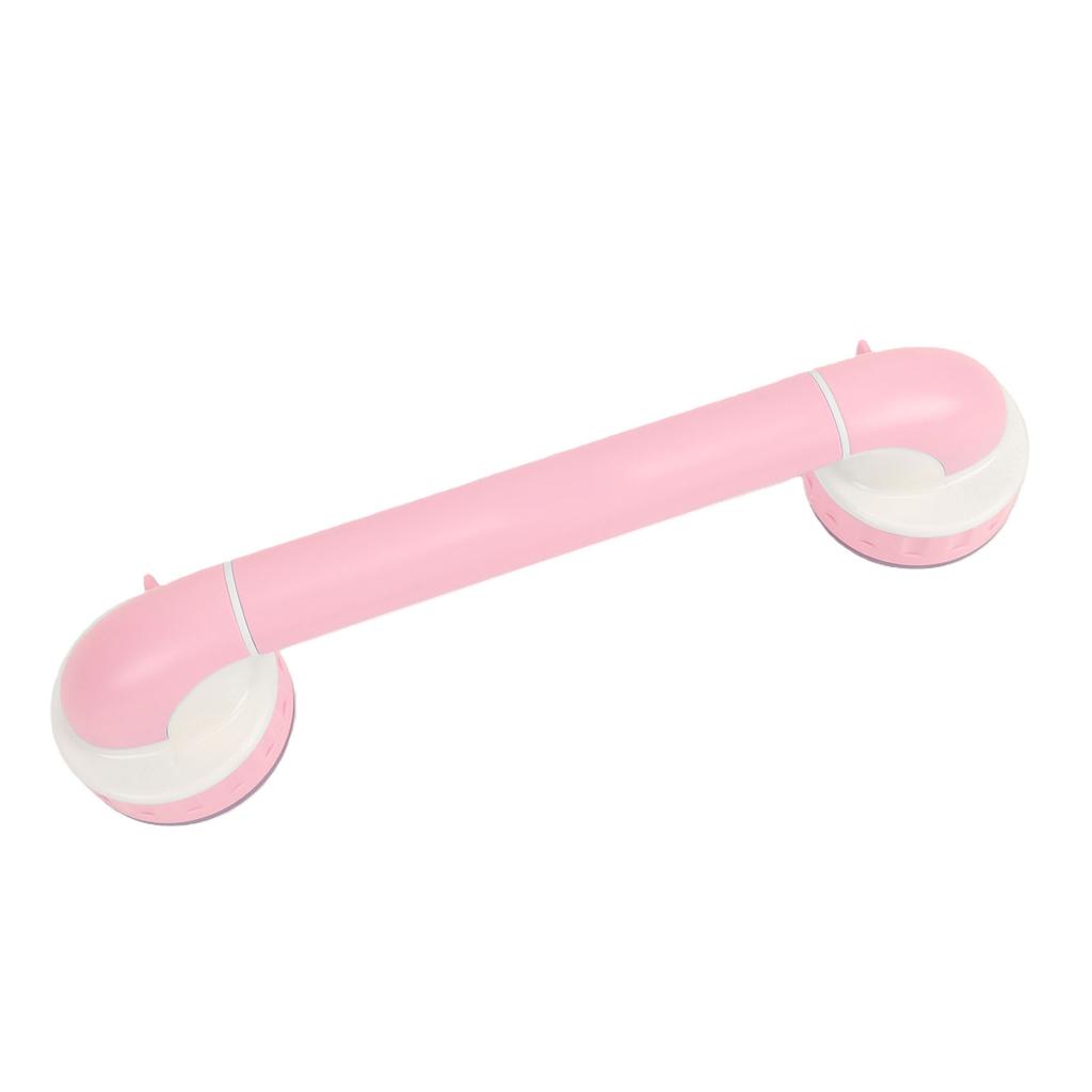Suction Shower Grab 14.37 Inch Length Heavy Duty Safety Bar Bathtub Grab Bar for Baby Kids Pink